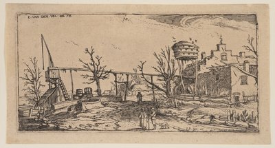 Landscape with a Brewery, from Landscapes by Esaias van den Velde I