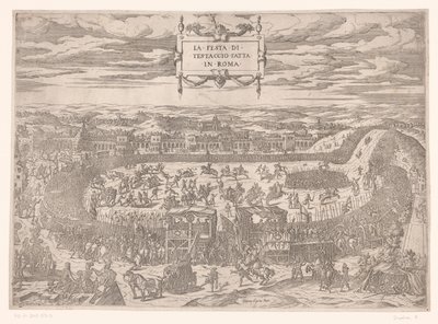 Papal Feast at Testaccio in Rome in 1534 by Etienne Duperac