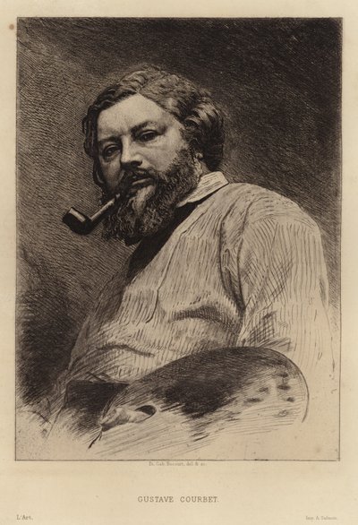 Gustave Courbet by Etienne Gabriel Bocourt