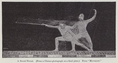 Chronophotograph Showing the Movement Involved in a Sword Thrust by Etienne Jules Marey