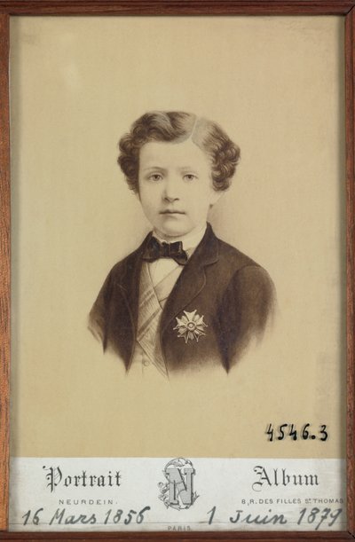 Portrait of Prince Imperial by Etienne & Neurdein Louis Antonin (1846-p. 1915) Neurdein