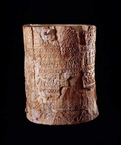 Etruscan civilization: ivory ciborium from the tomb of Pania a Chiusi, Italy - 7th century BC by Etruscan