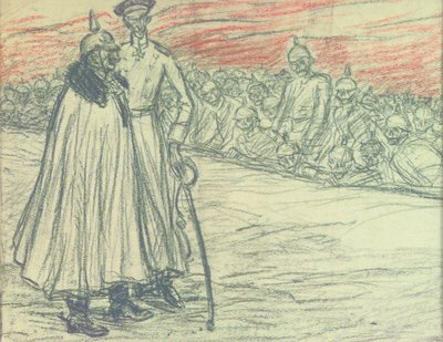 The German Emperor With the Crown Prince and the Fallen by Eugeen van Mieghem