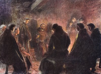 St Francis and the Friars Discourse of God by Eugene (after) Burnand