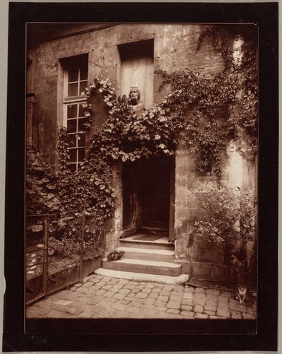 Courtyard in Rouen by Eugène Atget