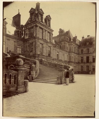 Fontainebleau - Cour des Adieux by Eugène Atget