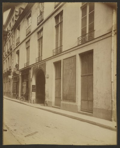 Hôtel de la Guillonière, 28 rue des Bons-Enfants, Richelieu Lived Here (1st) by Eugène Atget