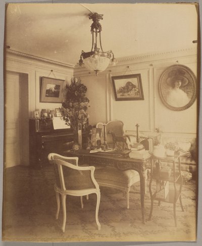Interior of Mr. F., Stockbroker, Rue Montaigne by Eugène Atget