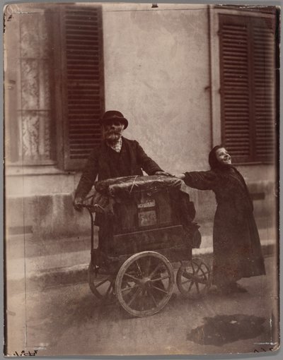 Organ Player by Eugène Atget