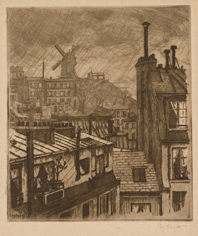 Montmartre, the Moulin de la Galette by Eugene Bejot