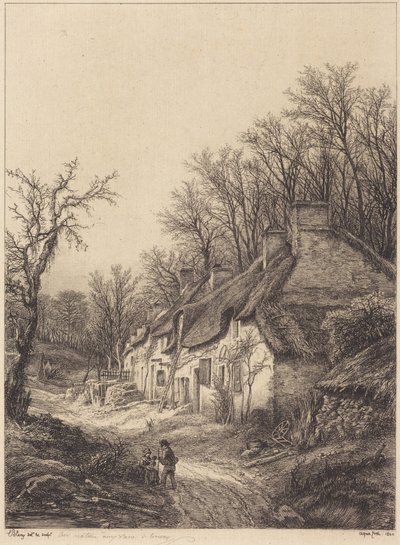 Cottages in Winter by Eugene Bléry
