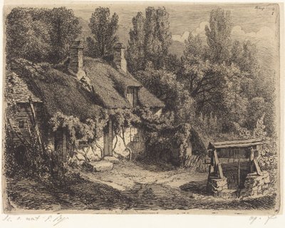 The Cottage with Well by Eugene Bléry