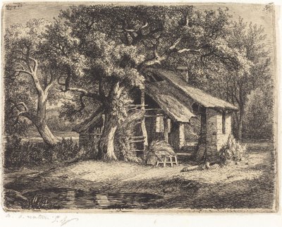 La chaumière au poirier by Eugene Bléry