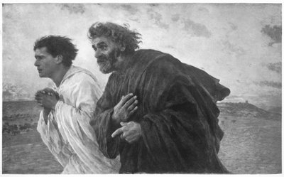The Disciples Peter and John Running to the Sepulchre on the Morning of the Resurrection, c1898 by Eugene Burnand