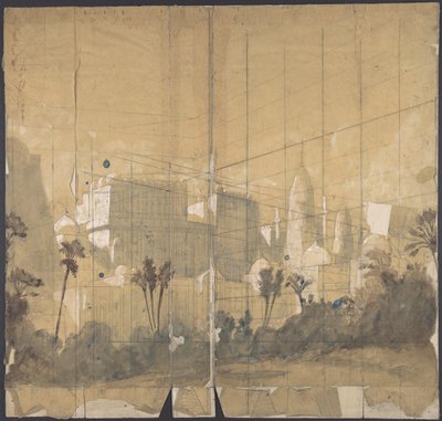 Design for a Stage Set at the Opéra, Paris by Eugene Ciceri