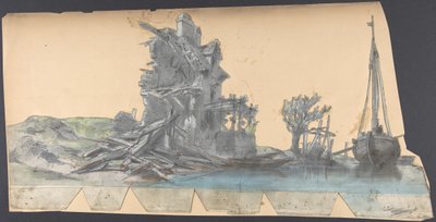 Design for a Stage Set at the Opéra, Paris, 1830-90 by Eugene Ciceri