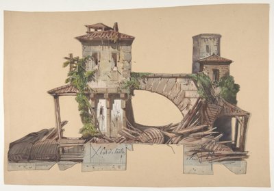 Design for a Stage Set at the Opera, Paris by Eugene Ciceri
