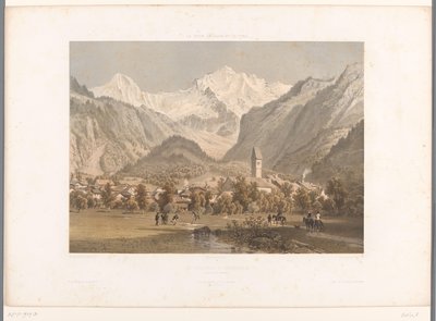 View of Unterseen and the Jungfrau by Eugene Ciceri