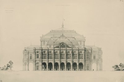Designs Submitted by Viollet le Duc for Construction of New Opera House of Paris by Eugene Emmanuel Viollet le Duc