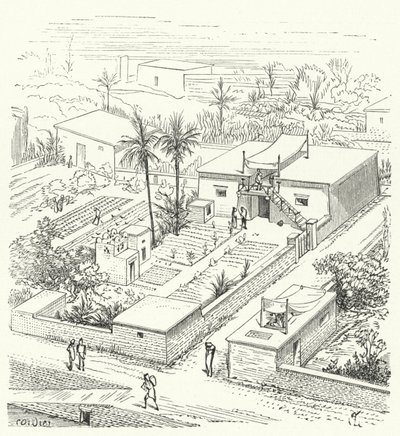 Rural house in Ancient Egypt by Eugene Emmanuel after Viollet le Duc