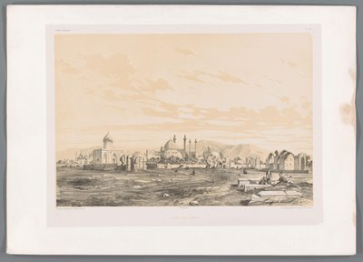 Takht-e-Foulad, Cemetery in Isfahan by Eugene Flandin