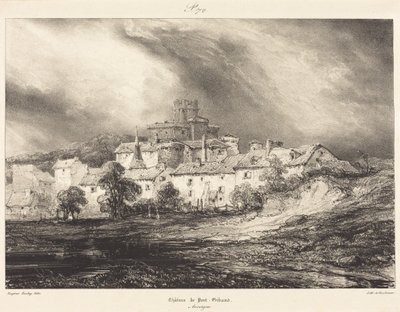 Château de Pont-Gibaud by Eugene Isabey