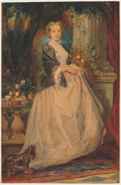 Portrait of Madame Thomas (née Camille Boucher) by Eugene Isabey