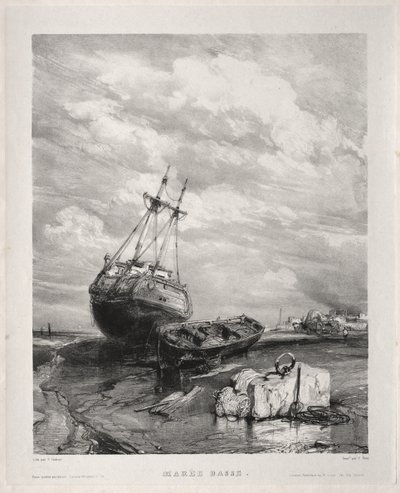 Six Marines: Low Tide by Eugene Isabey