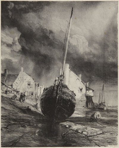Souvenir of St. Valery sur Somme by Eugene Isabey