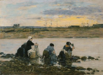 Washerwomen by the River by Eugene Louis Boudin