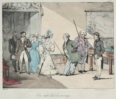 Eugene-Louis Lami (1800-90) - Royal visit to Louis-Philippe: presentations  to Queen Victoria in the Galerie des Guises, Château dEu, 2 September