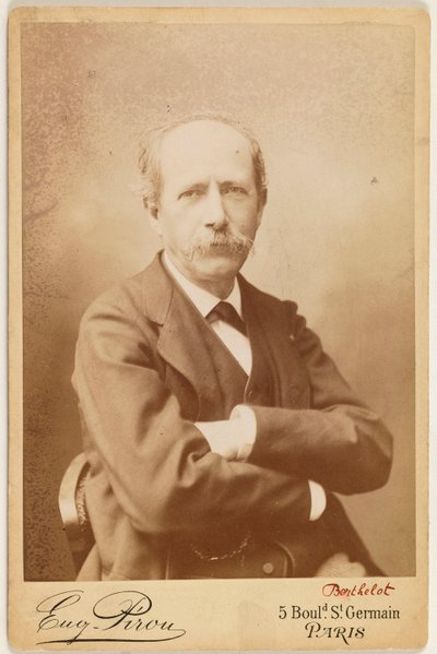 Portrait of Berthelot (Pierre Eugène Marcellin), (1827-1907), chemist by Eugene Pirou