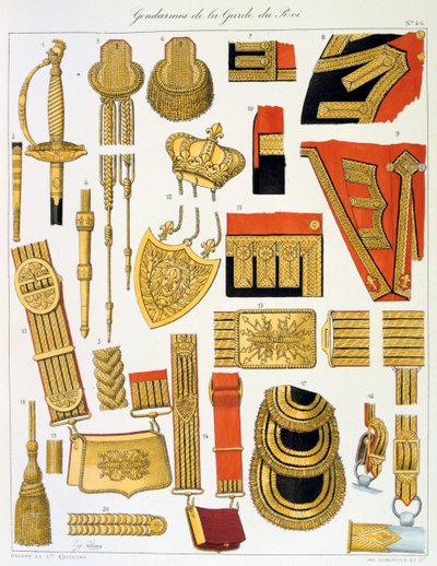 Gendarmes de la Garde du Roi, Insignia by Eugene Titeux