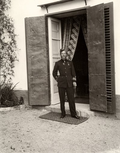 Portrait of a man in uniform at the farm Lo Zucco, Sicily by Eugenio Interguglielmi