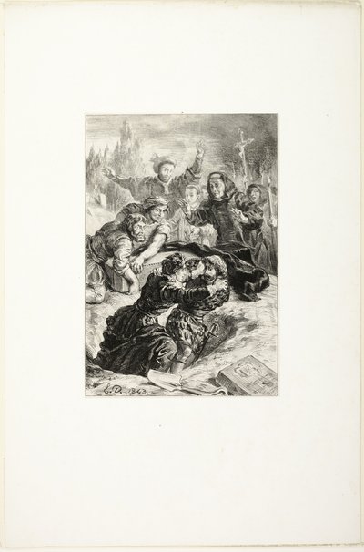Hamlet and Laertes in Ophelia