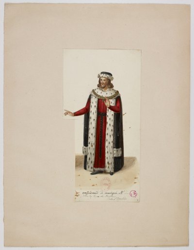Costume of Enguerrand de Marigny (La Tour de Nesle, 1832) by Eugène Du Faget