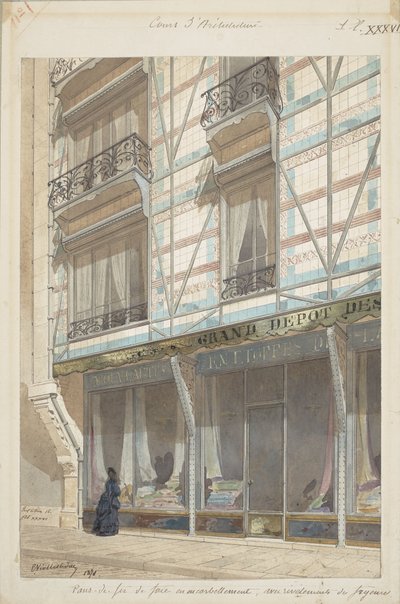 House with Iron Framework and Faience Cladding by Eugène Viollet le Duc