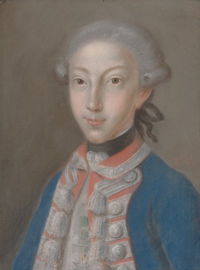 Portrait of a Young Man in Uniform by European 18th Century