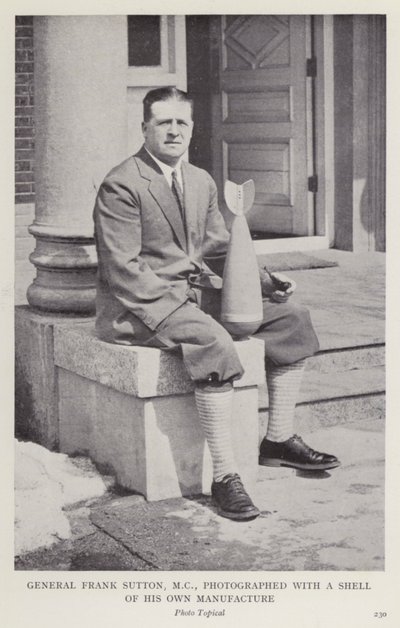General Frank Sutton, MC, photographed with a shell of his own manufacture by European Photographer