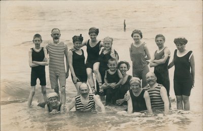 Group of People at the Seaside by European Photographer