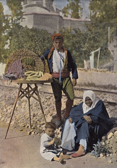 Street Vendor in Constantinople by European Photographer