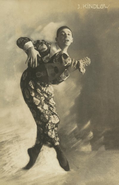 Pierrot Playing the Lute by European Photographer