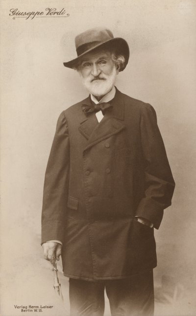 Portrait of Giuseppe Verdi, operatic composer by European Photographer