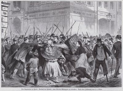 Attempt by a Mob to Free a Prisoner Being Escorted under Guard, Paris Commune by European School