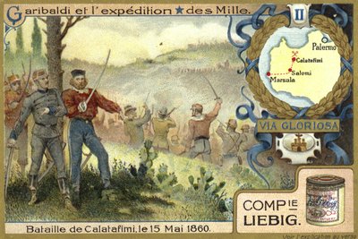 Battle of Calatafimi, Sicily, 15 May 1860 by European School