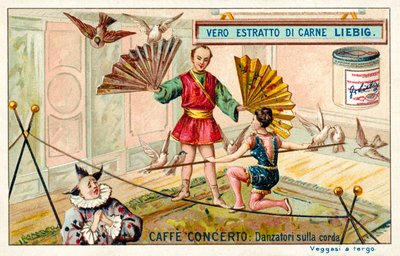Caffe-concerto: tightrope dancers by European School