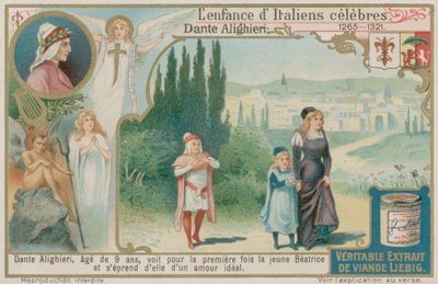 Dante Alighieri Sees Beatrice for the First Time at the Age of Nine by European School