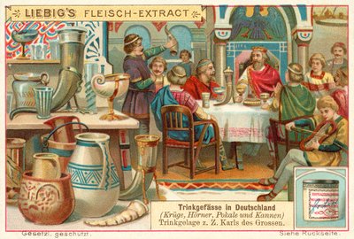 Drinking session in Germany at the time of Charlemagne by European School