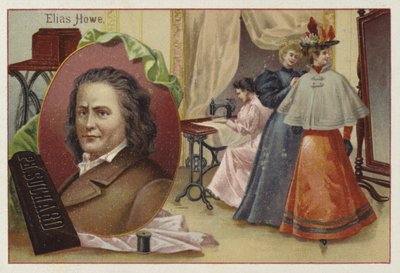 Elias Howe, American inventor and pioneer of the sewing machine by European School