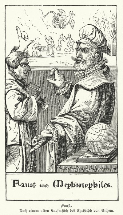Faust and Mephistopheles by European School